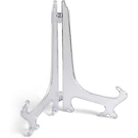 Liten (1 st) Vikbar Tallrikshållare Dekorativt Tallriksställ Prydnadstallrik Staffli Fotoramshållare - Små/Mellan/Stora Storlekar - Klar