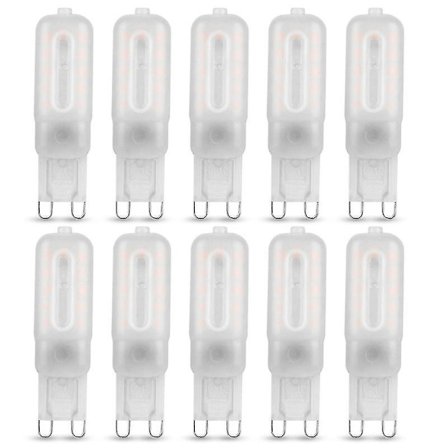 Hett 10-pack G9 LED-lampa 5W Kallvitt 6000k 220V Ersätter halogenlampor Ej dimbar
