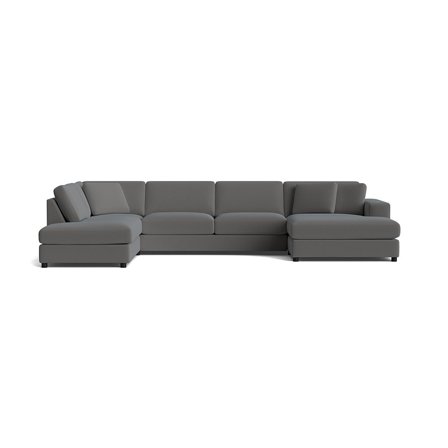Oasis U-sofa, højrevendt - Lisboa Antracit - 360x213x79 - Sofa, u-sofa