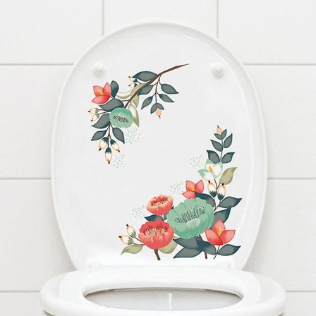 21*29cm Veggklistremerke Blomster Blomster Toalett Toalett Veggmaleri Kunst Klistremerker Dekor Avtakbare Klistremerker Hjem Klistremerker 