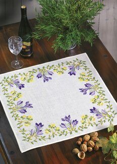 Broderikit Dug Krokus Hør - Lærred - Rosenstand