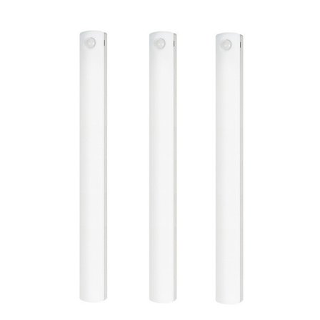 (Vit, 3-pakning) Underskaplys Bevegelsessensor Oppladbar LED-garderobebelysning Batteridrevet trådløs magnetisk lampe