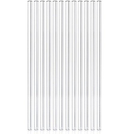 IC Gjenbrukbare glass sugerør, klare glass sugerør - perfekt for smoothies, milkshakes, te, juice