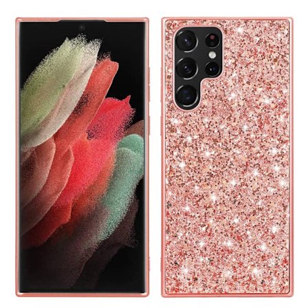 Glitter Samsung Galaxy S25 Ultra deksel - Rose Gull