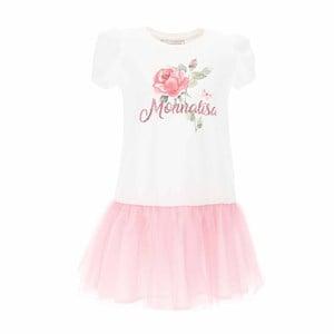 Monnalisa White Rose Logo Dress 4 Years - Dresses - 4 years - White