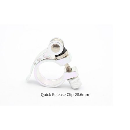 Två stycken mountainbike sadelrörsklämma cykel sadelrörsklämma död fluga landsvägscykel sadelstolpslås (snabbspänne klämma-28,6 mm (silver))