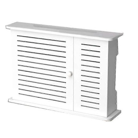 Trådløs Wifi Router Kasser Trækasse Kabel Plus Trådbeslag Væghængt Stikbræt Hylde - enkelt