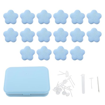16 st Täcke Klämmor Stjärnformad Fast Fixering Halkskydd Avtagbara Lakan Klämmor Nål Fästen för Gardin Filt Kudde Lakan Blå