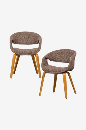 WOOOD - Yossi-ruokapöydän tuoli - 2 kpl:n sarja - Ruskea - Tuolit - - Homeroom