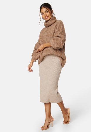 BUBBLEROOM CC Chunky knitted wool mix sweater Beige Klær