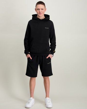 Lyle & Scott Logo Print Sweat Short Svart Shorts Gutt - Kids Brand Store