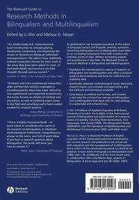 The Blackwell Guide to Research Methods in Bilingualism and Multilingualism