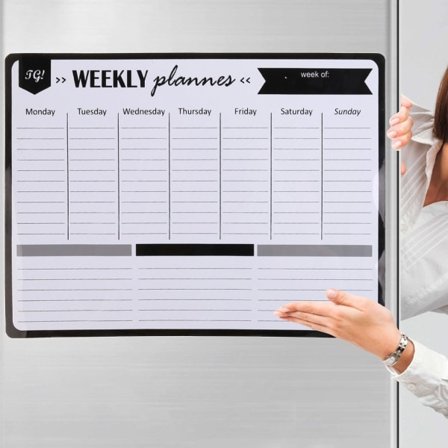 Veckoplanerare Mjuk Magnetisk Whiteboard Kylskåpsmagneter Ritning Anslagstavla Påminnelse Memoblock Kalender