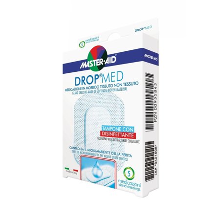 Master Aid Drop Med 10x10cm 5 Pezzi