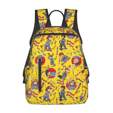 Chucky Docka Childs Play Letvægts Rygsæk Studerende Bogtaske Skoletaske Dokumentmappe Dagsrygsæk Unisex Knapsack Rucksack Til Børn Teenagere Voksne