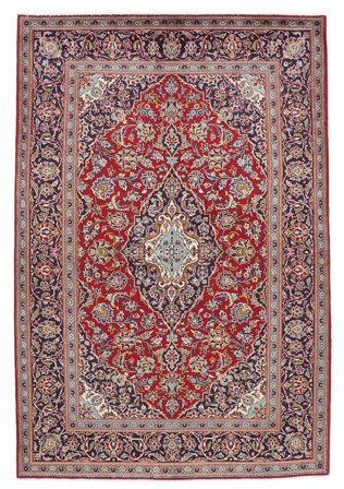 Orientalischer Keshan Fine Teppich 145X215 Dunkelrot/Braun Wolle, Persien