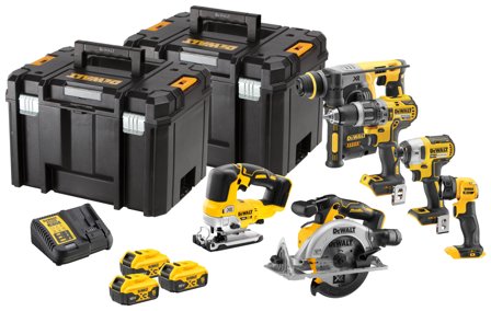 Dewalt DCK690P3T-QW Verktøypakke med batteri og lader, Maskiner