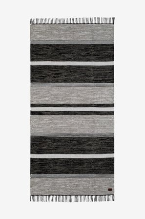KM Home - Fillerye Vindö - Svart - Bomulls- & filleryer - 75X220 - Fra Homeroom