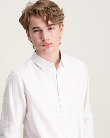 RYVLS Jackson Linen Shirt Hvit Skjorter Gutt - Kids Brand Store