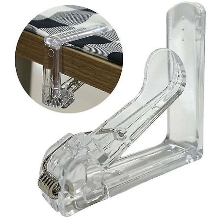 12 stk. gennemsigtige borddug clips i plast