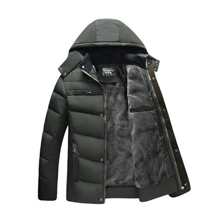 Vintervarm hetteparkas for menn