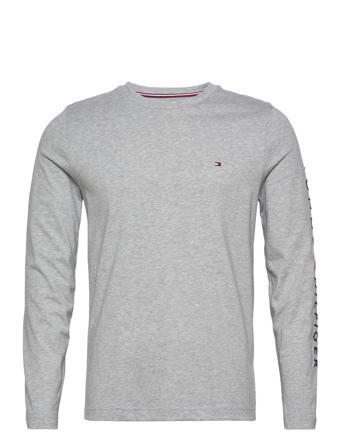 Tommy Logo Long Sleeve Tee T-shirts Long-sleeved Grå Tommy Hilfiger