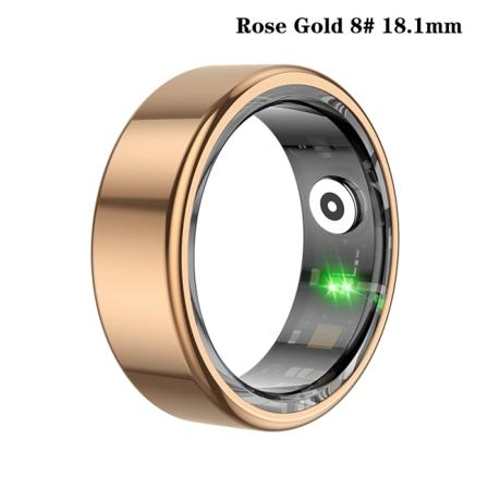 Smart Ring Fitness Helse Tracker Titanlegering Finger Ring F-WELLNGS Gold 18.1mm