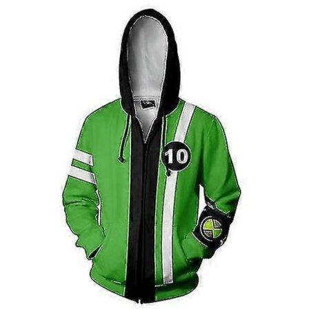 Game Ben 10 Alien Force hettegenser Halloween Cosplay Kostyme Menn 3D Trykt Høst Lang Ermet Hettegenser Glidelås Genseren - Perfet