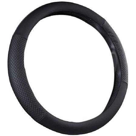 Auton tyylin ohjauspyörän suojus keinonahkaa liukumaton auton ratin suojukset yleismaailmalliset autotarvikkeet (klassinen musta)