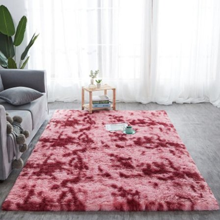 Soft Area Matta Fluffy Rug Tie-dye Gradient Shaggy Matta För sovrum Vardagsrum Heminredning
