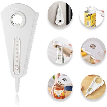 Hvid - Manuel dåseåbner 3 i 1 Multifunktionel ølflaskeåbner