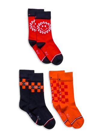 Th Kids Sock 3P Racercheck Giftbox Socks & Tights Socks Multi/mønstret Tommy Hilfiger