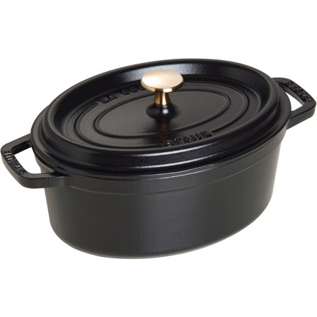 Staub La Cocotte Oval cocotte 23cm. 2,35 liter, sort | KitchenOne