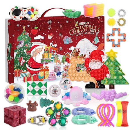 Julekalender Gave Fidget Leker 24 Dagers Pakke Sett Anti Stress Kit Stress Relief Fidget Leke Blindboks Barnegave