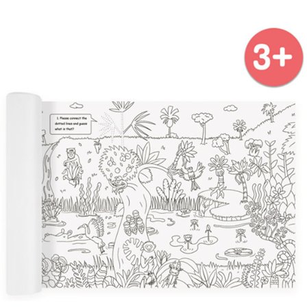 Tio meter lång målningsskroll, barnscen, graffiti