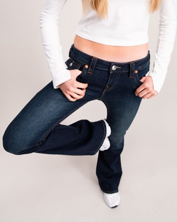 True Religion JOEY LOW RISE FLARE Blå Jeans Tjej - Kids Brand Store