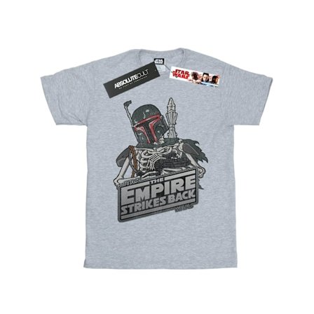 Star Wars Boys Boba Fett Skelett T-shirt 12-13 år Sports Grå
