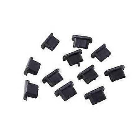 10 stk. Støvprop til mobiltelefon opladerport til iPhone 7/8 7 Plus/8Plus (Sort)