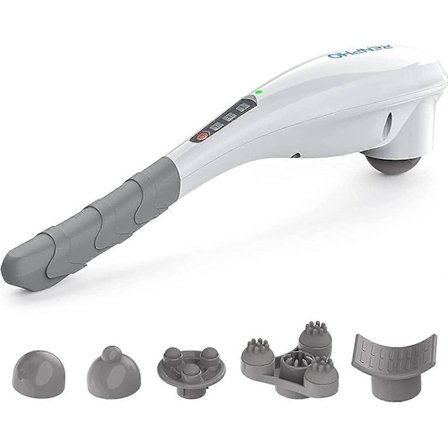 PHO Genopladelig Håndholdt Dybvævsmassageapparat til Muskler, Ryg, FSA HSA-Berettiget Trådløs Elektrisk Perkussionskropsmassageapparat Hvid