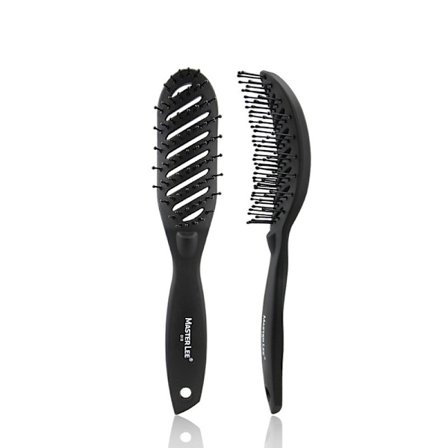 Buet ventilasjonsbørste kompatibel med føntørking, styling og salong, flokefritt hår