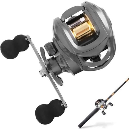 Fiskesnelle - Venstrehendt - 10 kg bremsekraft - Egnet for ferskvann og saltvann - Sølv