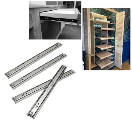 4 st 350 mm lådskenor Lådskenor med automatisk retur Full extension Slide 45 mm