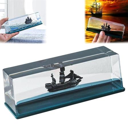 Pirates Of the Caribbean Black Pearl -risteilyalusmalli Fluid Drift -pullo Kotipöytäkoristeet Uppoamaton merirosvoleluvene Lahjat faneille Lapset Adu