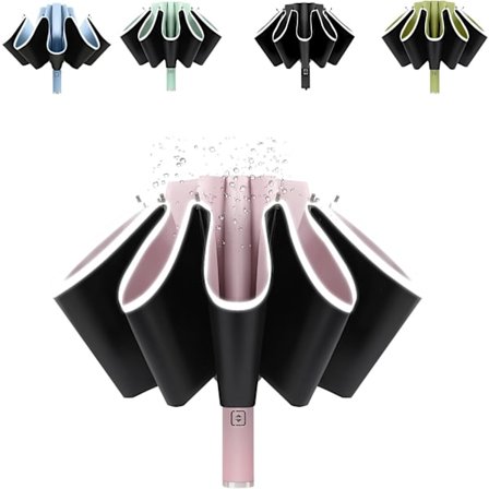 UV-paraplybeskyttelse Sol Kompakt Vindtæt Reverse Paraply's f