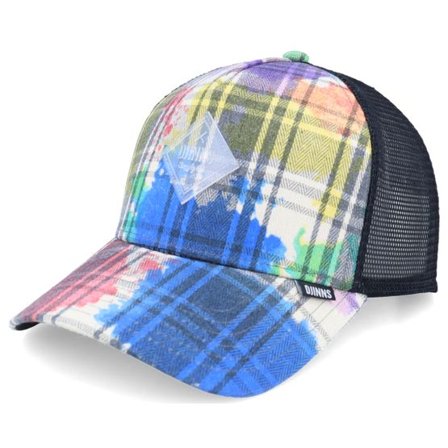 Djinns - Multi trucker Keps - Hft Cap Dirty Check Multi A-Frame Trucker @ Hatstore