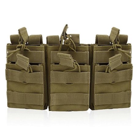 Tactical Molle Pouch Triple Magazine Pouch Dubbellager Mag-påsar Universal patronhållare för M4 M14 M16 AK AR