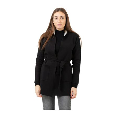 Stimm Belted Kappa svart, Dam Ullkappor, Dam, Storlek: M
