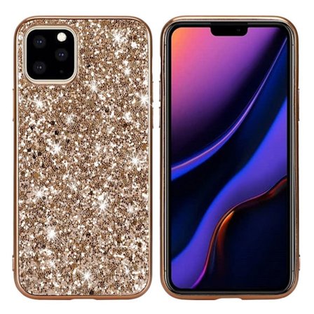 Glitter iPhone 11 Pro Max deksel - Gull