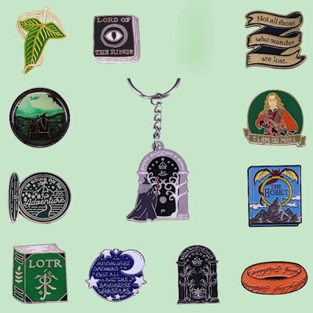 Superior Quality Durin Doors Ring Collection Movie Enamel Pin Brooch Badge Clothes Lapel Backpack Ladies Jewelry Gifts Wholesale
