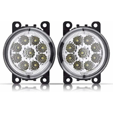 Kørelys, 9 LED runde tågeforlygter til bil